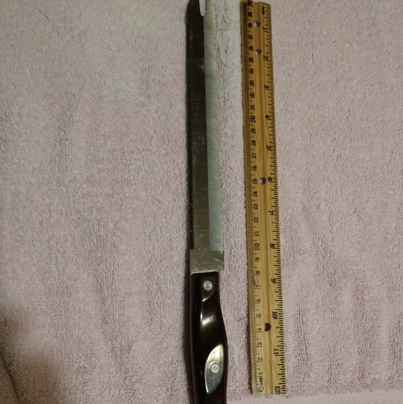 Vintage Wonder Serrated CARVING KNIFE 14 inches Blades both sides - Picture 2 of 11